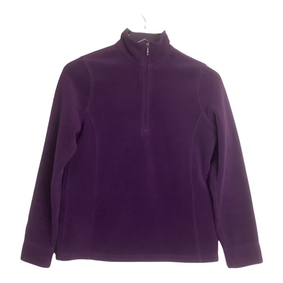 L.L.Bean Quarter Zip Purple Polartec Fleece Jacket XS - Picture 2 of 12